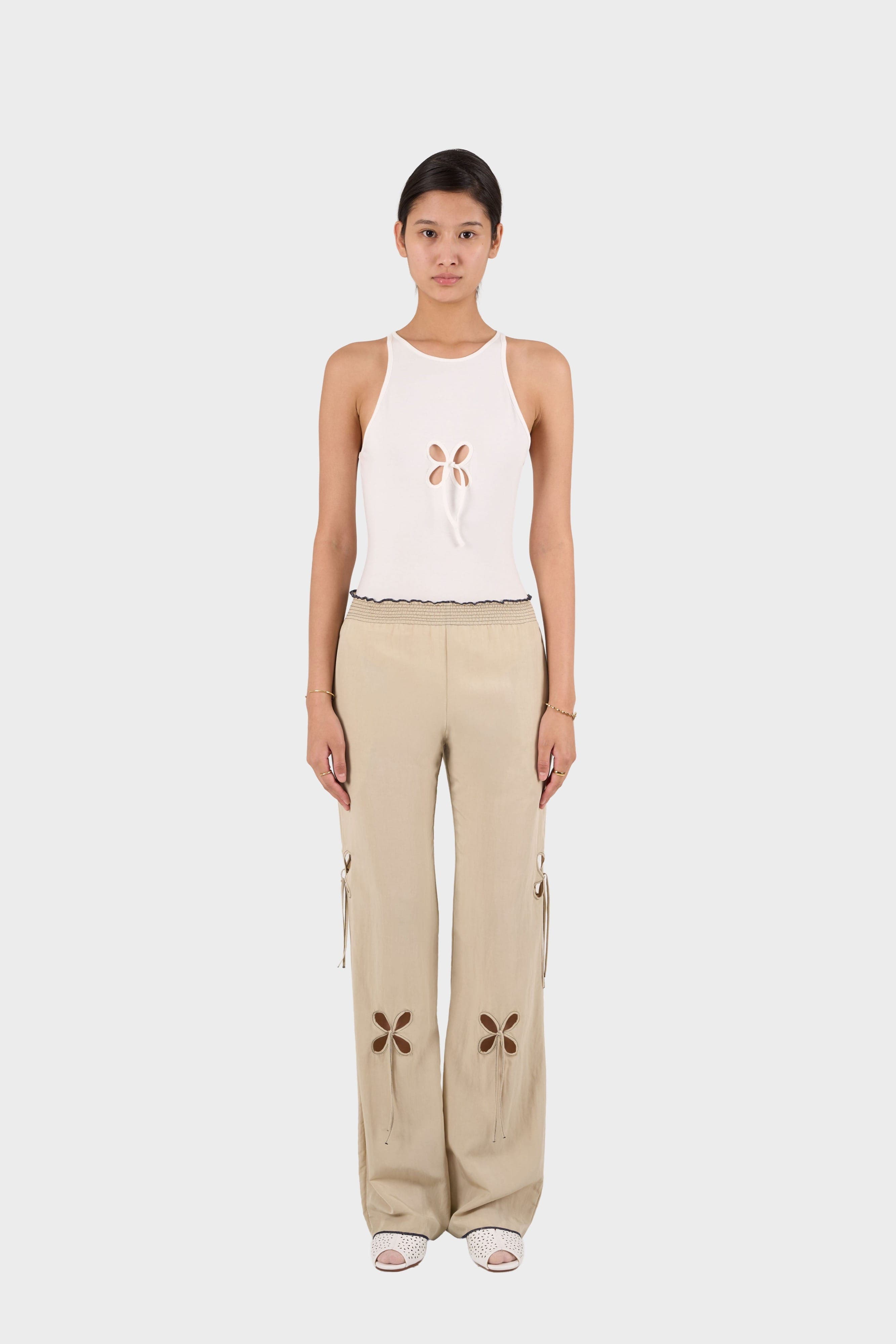 Suzani Backstitch Petal Pants